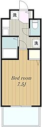 MOLLE相模大野 1Kの間取図画像