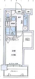 アクタス天神アネックス 1Kの間取図画像
