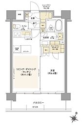 コムレジ赤羽 1LDKの間取図画像
