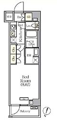 ARKMARK世田谷砧 1Kの間取図画像