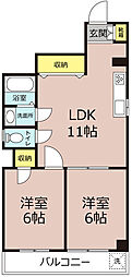 間取図画像 2LDK