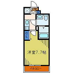 プレール・ドゥーク西川口 1Kの間取図画像