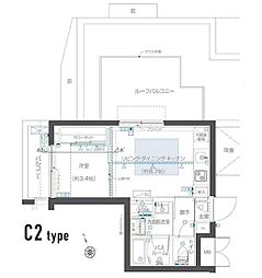 ZOOM早稲田 1LDKの間取図画像