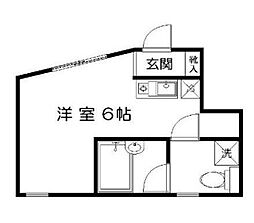 都営大江戸線 春日駅 徒歩4分の賃貸アパート 1階ワンルームの間取り