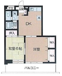 シテェ・ドルトワール 2DKの間取図画像