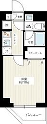 REXZY西川口AZ2 1Kの間取図画像