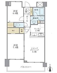 プレミアコンフォート高井戸 2LDKの間取図画像