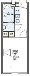 レオパレスリブイン邦 1Kの間取図画像