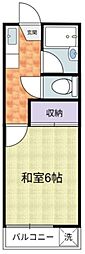 第一幸銀荘 1階1Kの間取り