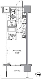 パークハビオ恵比寿 ワンルームの間取図画像
