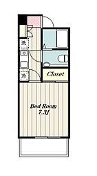 Bris登戸 1Kの間取図画像