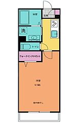 ラ メール 1階1Kの間取り