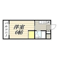 メゾン・ド・クラージュ ワンルームの間取図画像