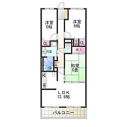 ソルプラーサ堺1番館 3LDKの間取図画像