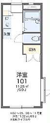 レオパレスアネックスエガワ 1Kの間取図画像