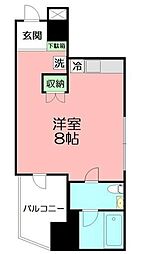 AZENIA ワンルームの間取図画像