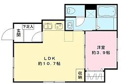 ポラリス中村橋 1階1LDKの間取り