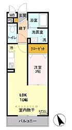 roidel'ours 1LDKの間取図画像