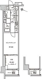 ベルシード板橋本町プレミア2 7階1LDKの間取り