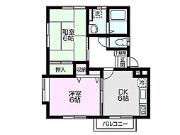 パークランドヒロサワ 2DKの間取図画像