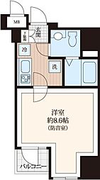 ラシクラスLAZOginza-east 7階1Kの間取り