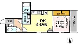 レーヴ・セジュール・アヤセ 1LDKの間取図画像