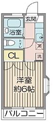 ヴィエント高輪 1Kの間取図画像