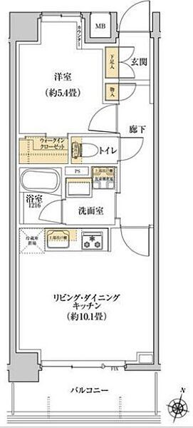 神奈川県横浜市泉区弥生台(賃貸マンション1LDK・4階・39.80㎡)の写真 その2