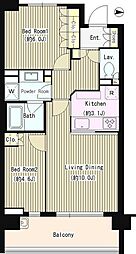 パークホームズ成増マークレジデンス 1階2LDKの間取り