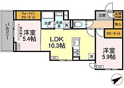 DーGlanz 2LDKの間取図画像