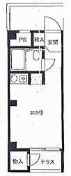 ハイツ笠間 ワンルームの間取図画像