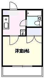 ドミールあざみ野 1Kの間取図画像