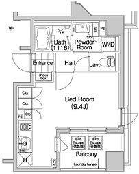 コンフォリア笹塚 ワンルームの間取図画像