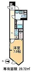 JR京浜東北・根岸線 王子駅 徒歩8分の賃貸マンション 3階ワンルームの間取り