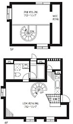 ダイチアパートメント南小岩 4階1LDKの間取り