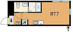 初台ハイツ ワンルームの間取図画像