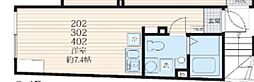 クロレ東日暮里 ワンルームの間取図画像