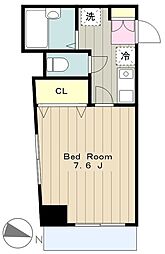 龍生堂橋本ビル 3階1Kの間取り