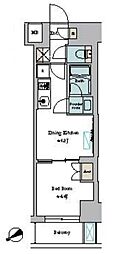 江東区深川2丁目マンション 1DKの間取図画像