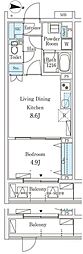 テラス杉並方南町 1LDKの間取図画像