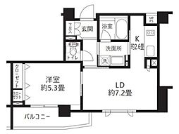 クリオ渋谷ラ・モード 2階1LDKの間取り