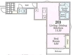 エクレール松が枝 1階1LDKの間取り
