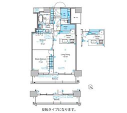 パークアクシス豊洲キャナル 2LDKの間取図画像