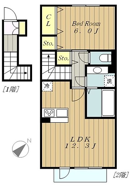 東京都町田市小川２丁目(賃貸アパート1LDK・2階・50.42㎡)の写真 その2