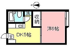 グリーンハイム 1DKの間取図画像