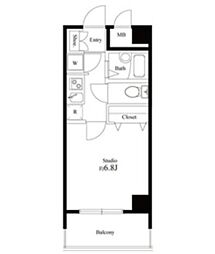 ドルチェ板橋区役所前 1Kの間取図画像