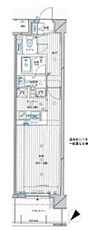 エルエー・プライル新横浜 ワンルームの間取図画像