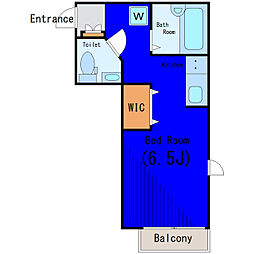 東急目黒線 大岡山駅 徒歩5分の賃貸アパート 1階ワンルームの間取り