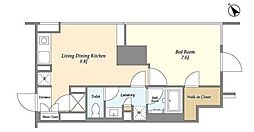 FULLHOUSEMONZENNAKACHO 1LDKの間取図画像