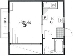 ラディッシュハウス 2階1Kの間取り